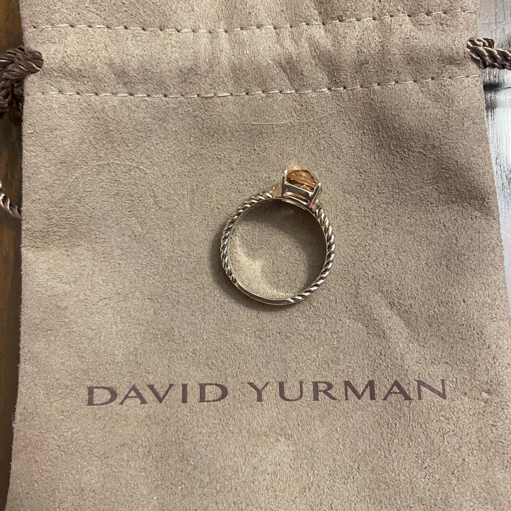 David Yurman Petite Wheaton Ring, Morganite with Diamonds - Picture 11 of 11